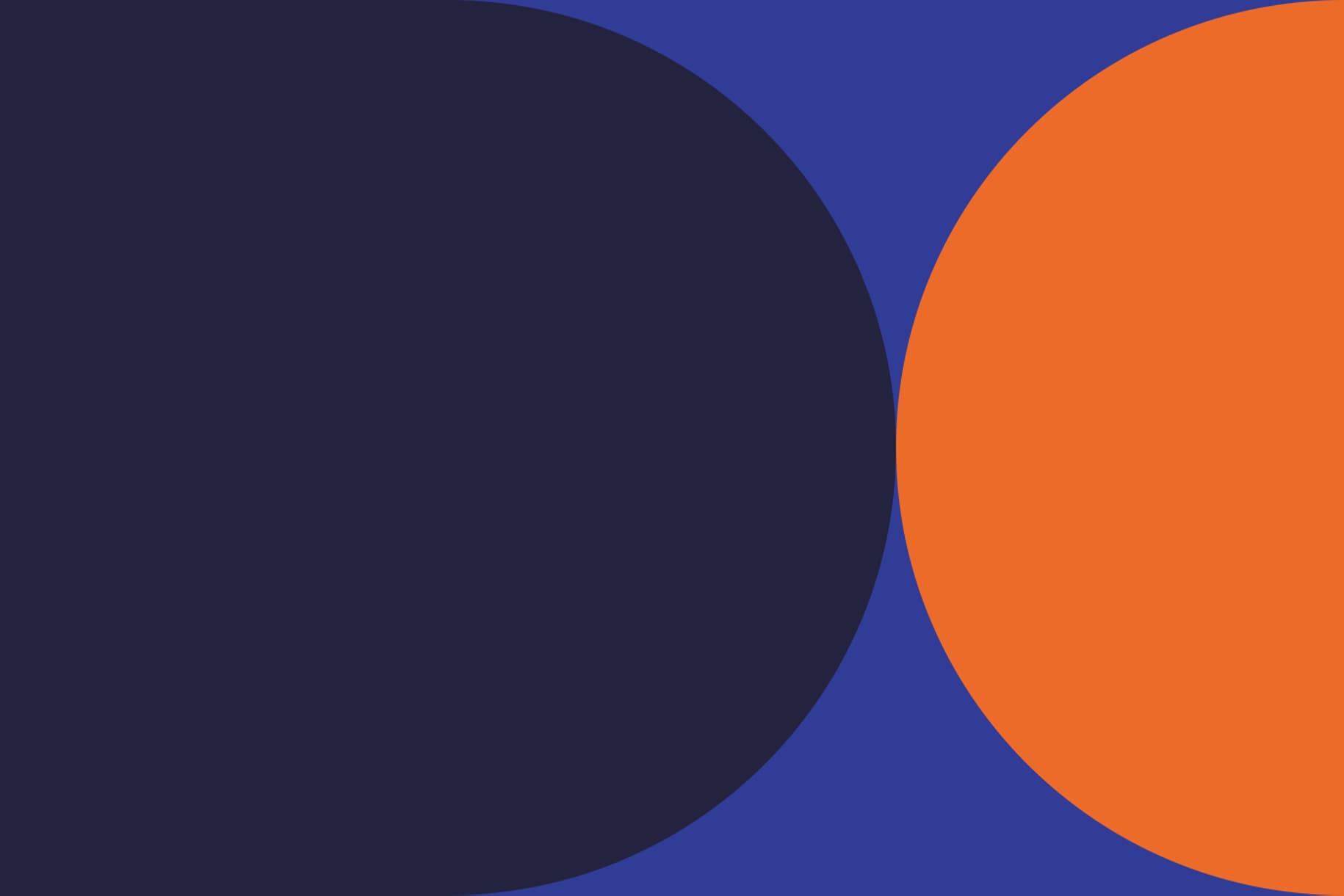midnight shape and orange half circle 