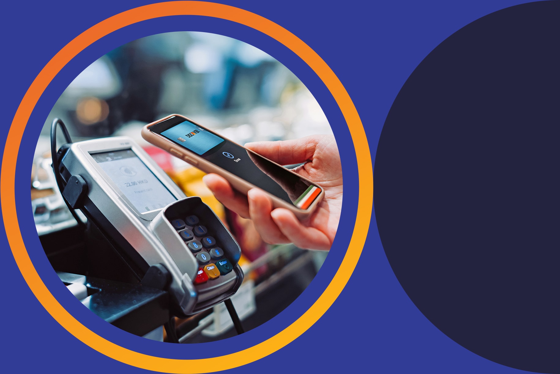 Discover in digital wallet paying at pos