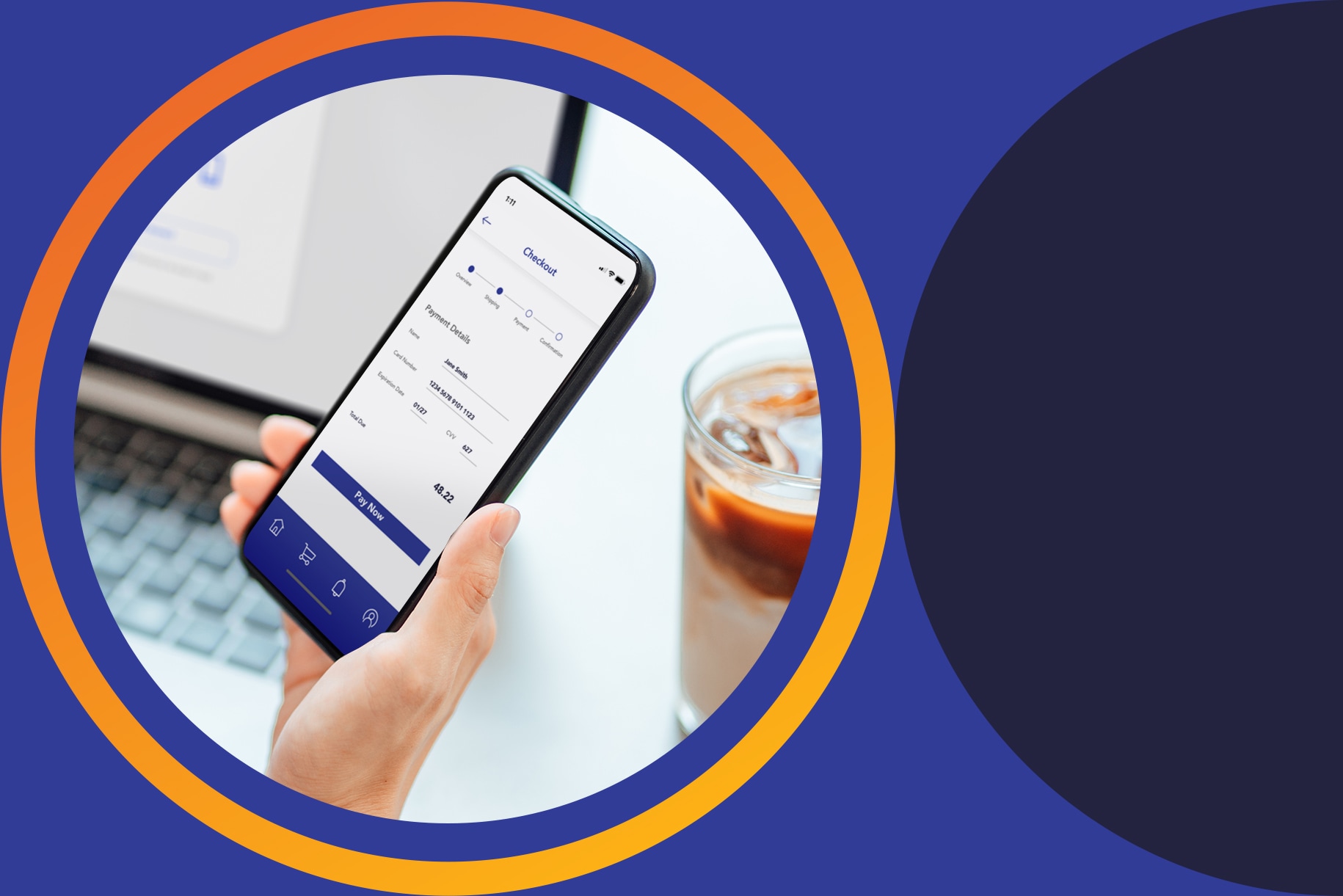online checkout on phone using stored payment token